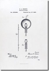 By Thomas Edison (reprinted by the Norris Peters Co.) - Edited version of Image:Light bulb Edison.jpg.US patent application 223898, Thomas Alva Edison, 