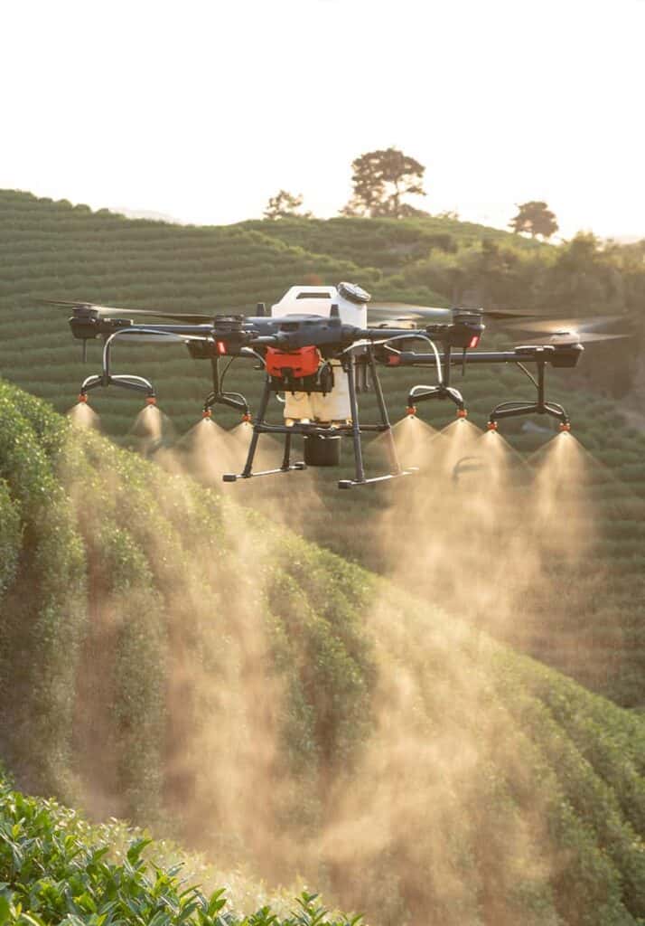 drone watering crops
