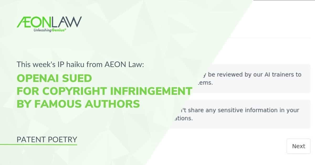 Authors Sue OpenAI for Copyright Infringement - AEON Law